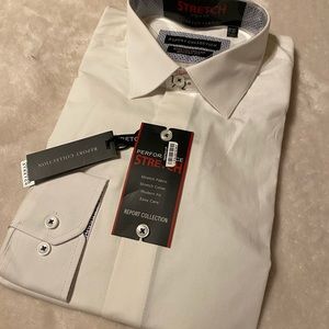 NEW Mens White Button up shirt